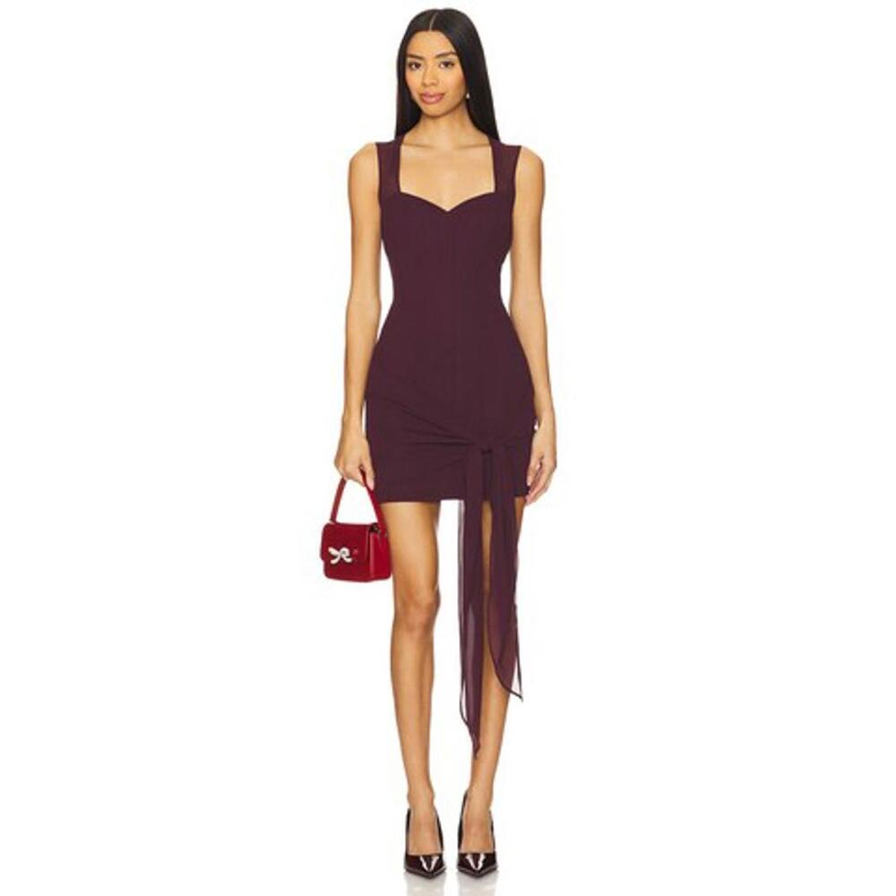 new Amanda Uprichard Martina Dress in Wine